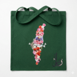 Xeebill natural canvas tote bag with bold black logo